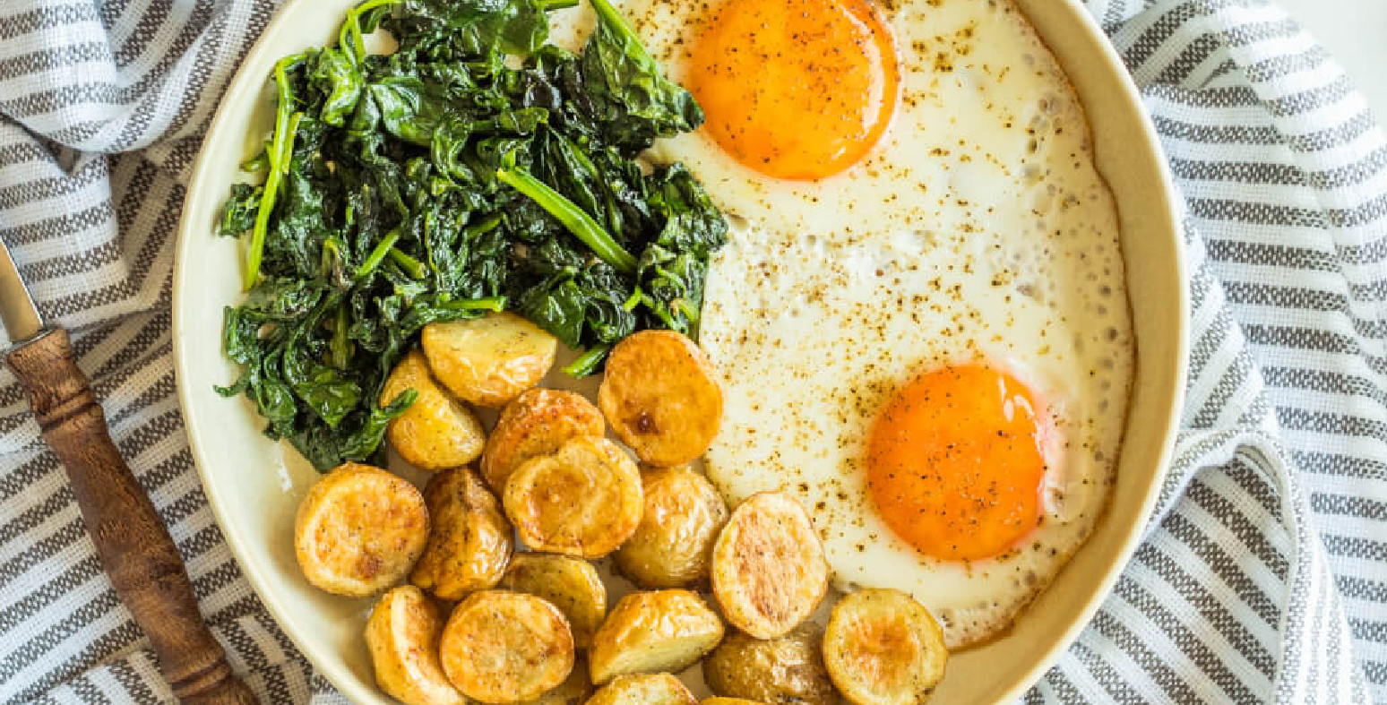 Eggs, Spinach and Potatoes 