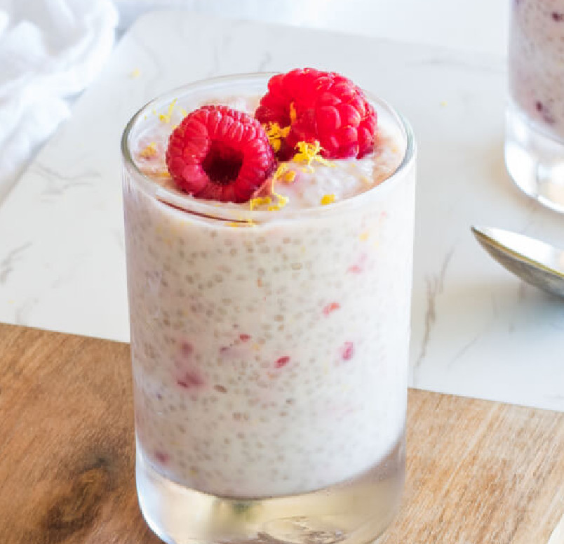 Raspberry Lemon Chia Pudding