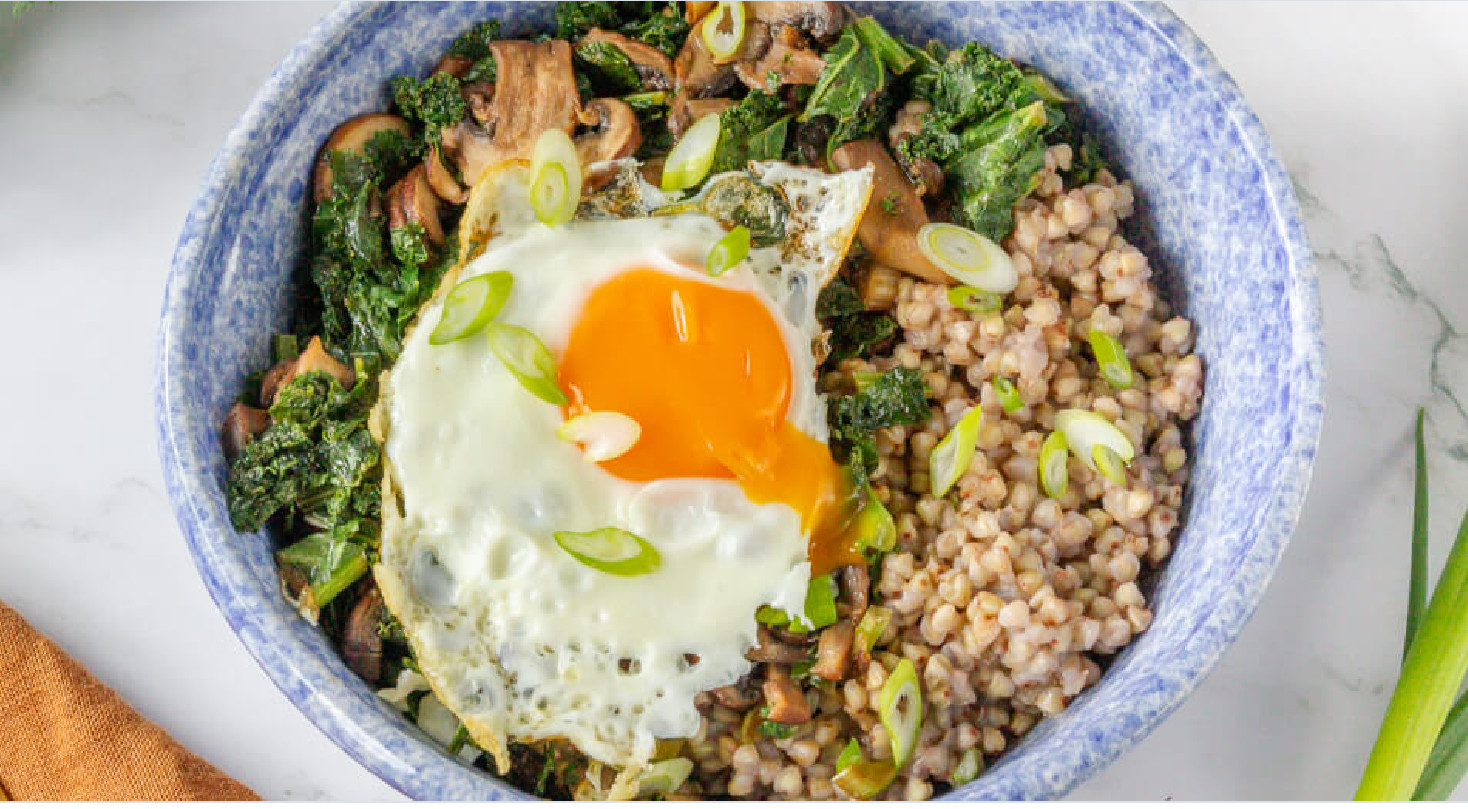 Egg & Mushroom Buckwheat Bowl