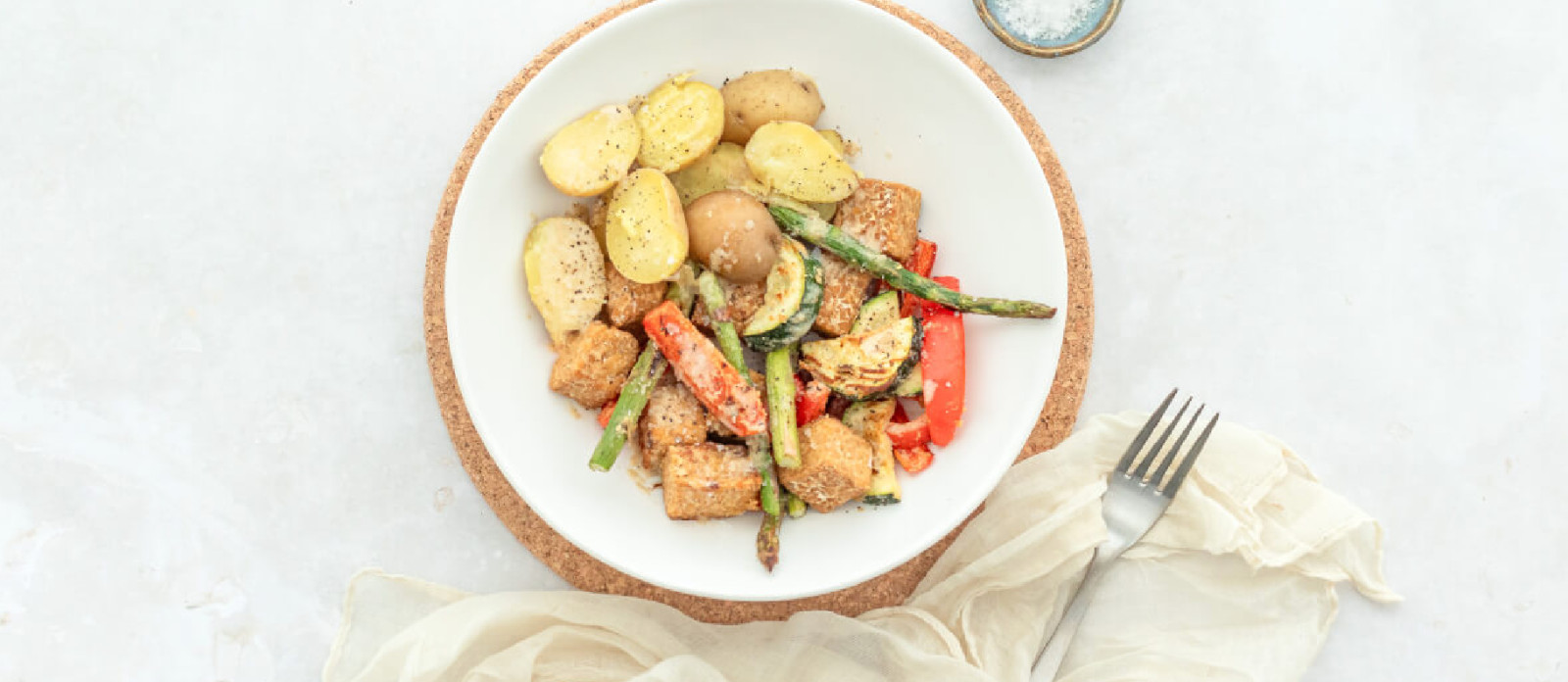 Tempeh and Tahini Roasted Vegetables 