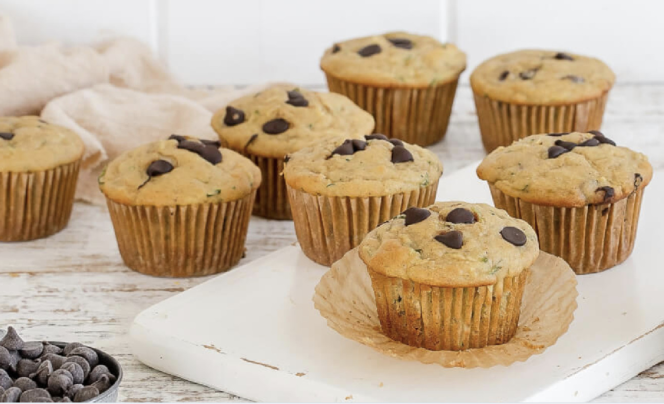 Chocolate Chip Zucchini Bread Muffins DF