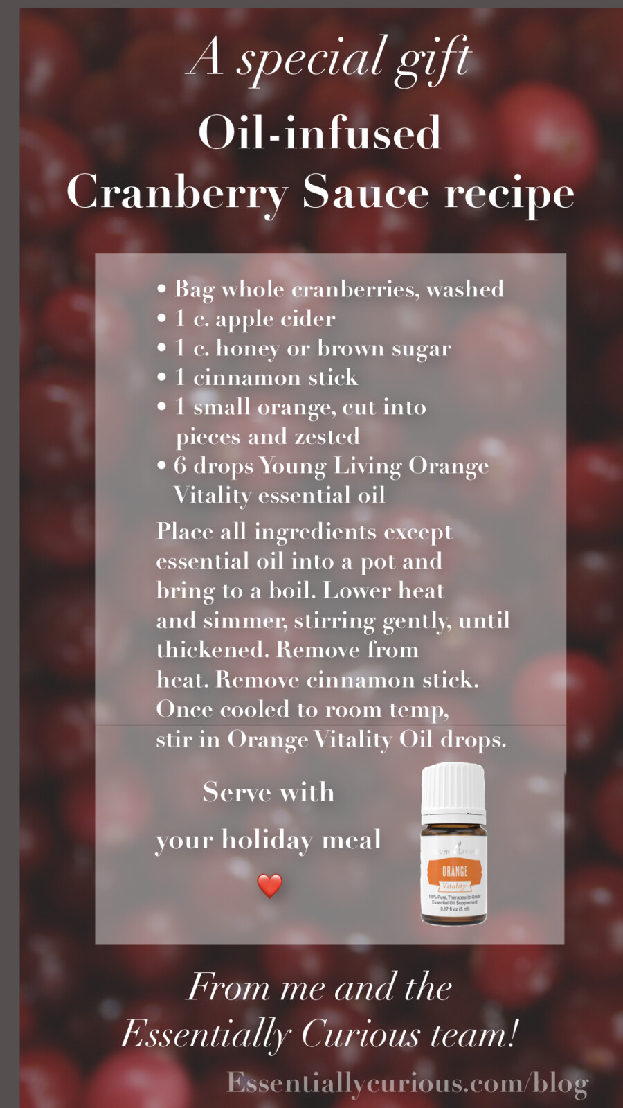 Oil-Infused Cranberry Sauce