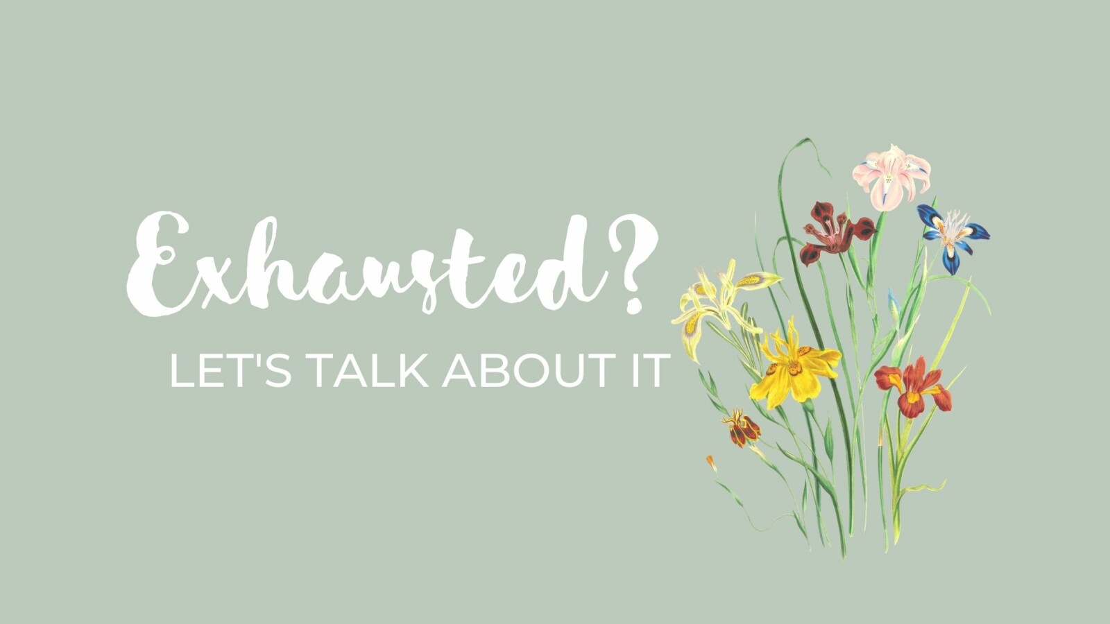 Exhausted?? Let's talk about it.