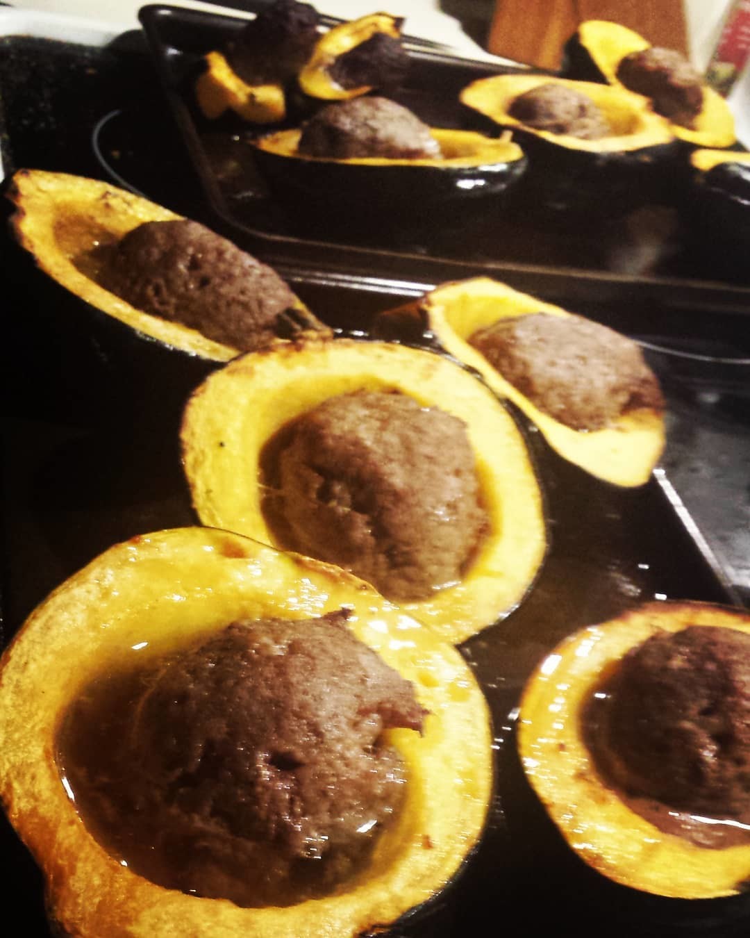 BAKED ACORN SQUASH & SAUSAGE