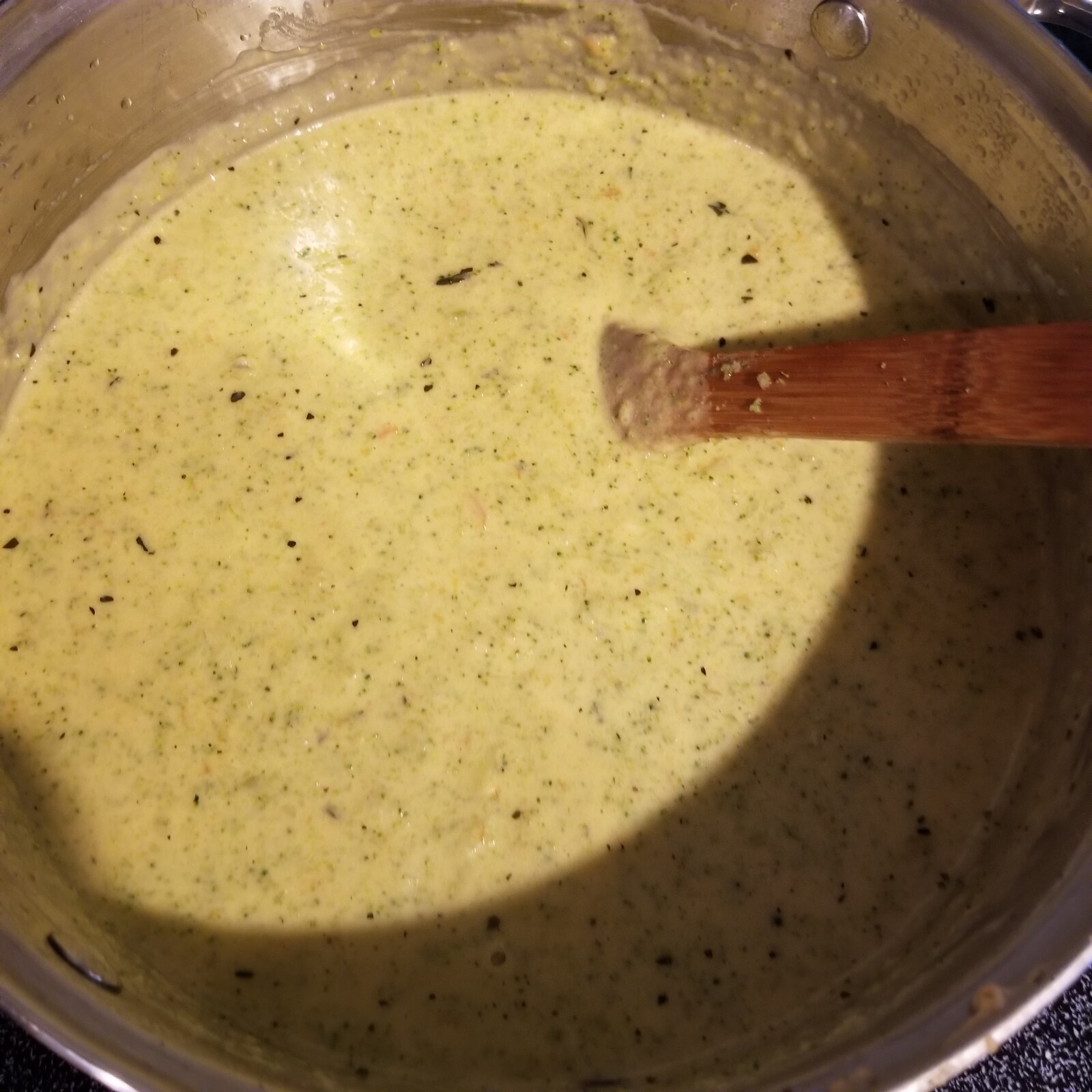 Broccoli and cheese soup.