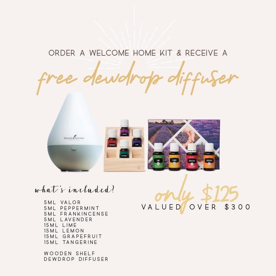 Order a Welcome Home Kit & Receive a FREE Dewdrop Diffuser!