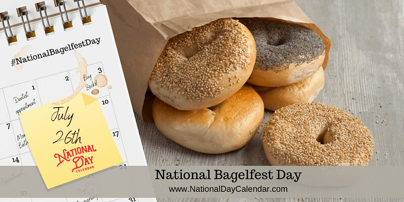 July 26th is National Bagelfest Day!  Enjoy bagels with essential oil infused cream cheese!