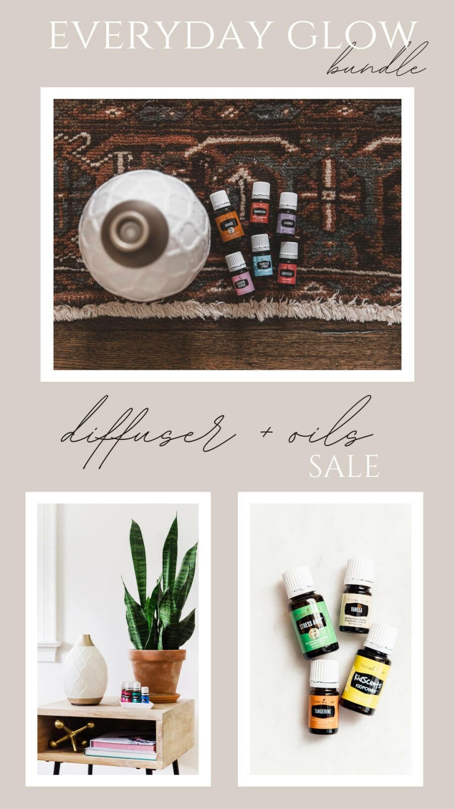 AMAZING New Bundle PLUS 20% Off Select Essential Oils PLUS Diffuser Sale!  This week only!