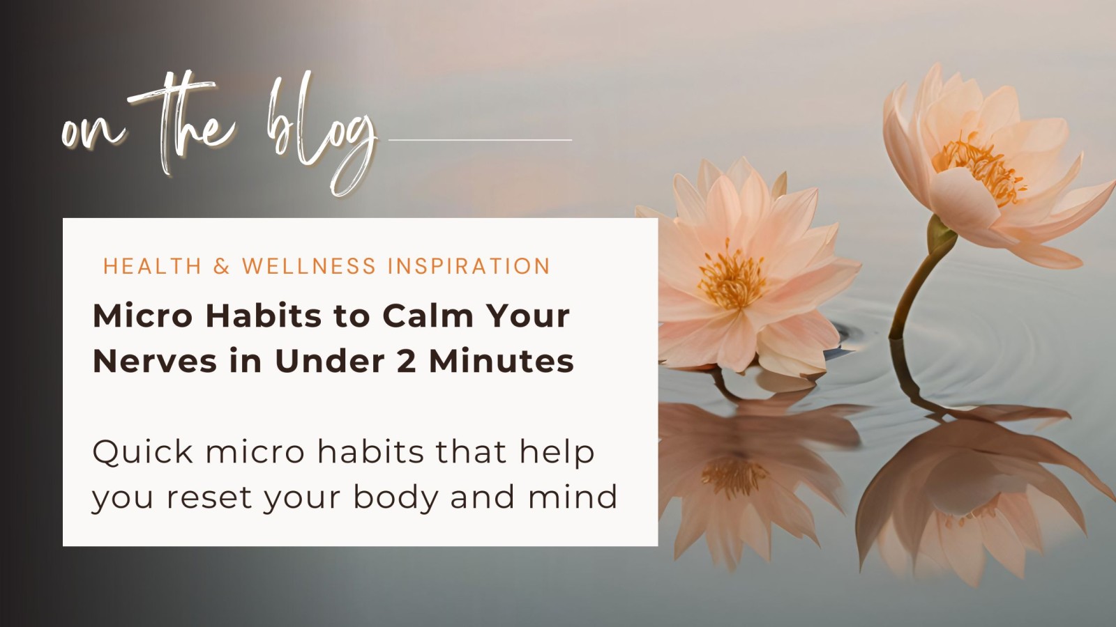 Micro Habits to Calm Your Nerves in Under 2 Minutes