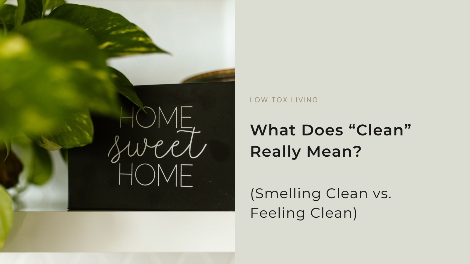 What Does “Clean” Really Mean? Smelling Clean vs. Feeling Clean