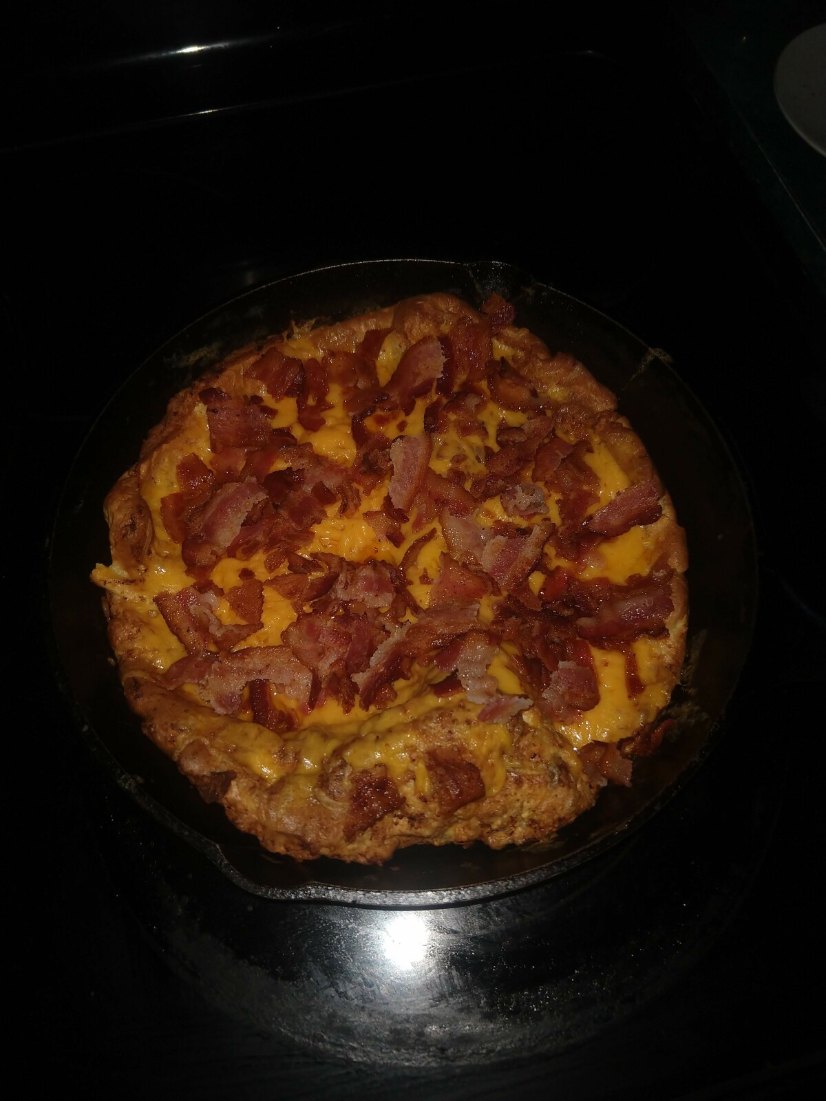 Bacon-Cheddar Dutch Baby- AKA Pancake