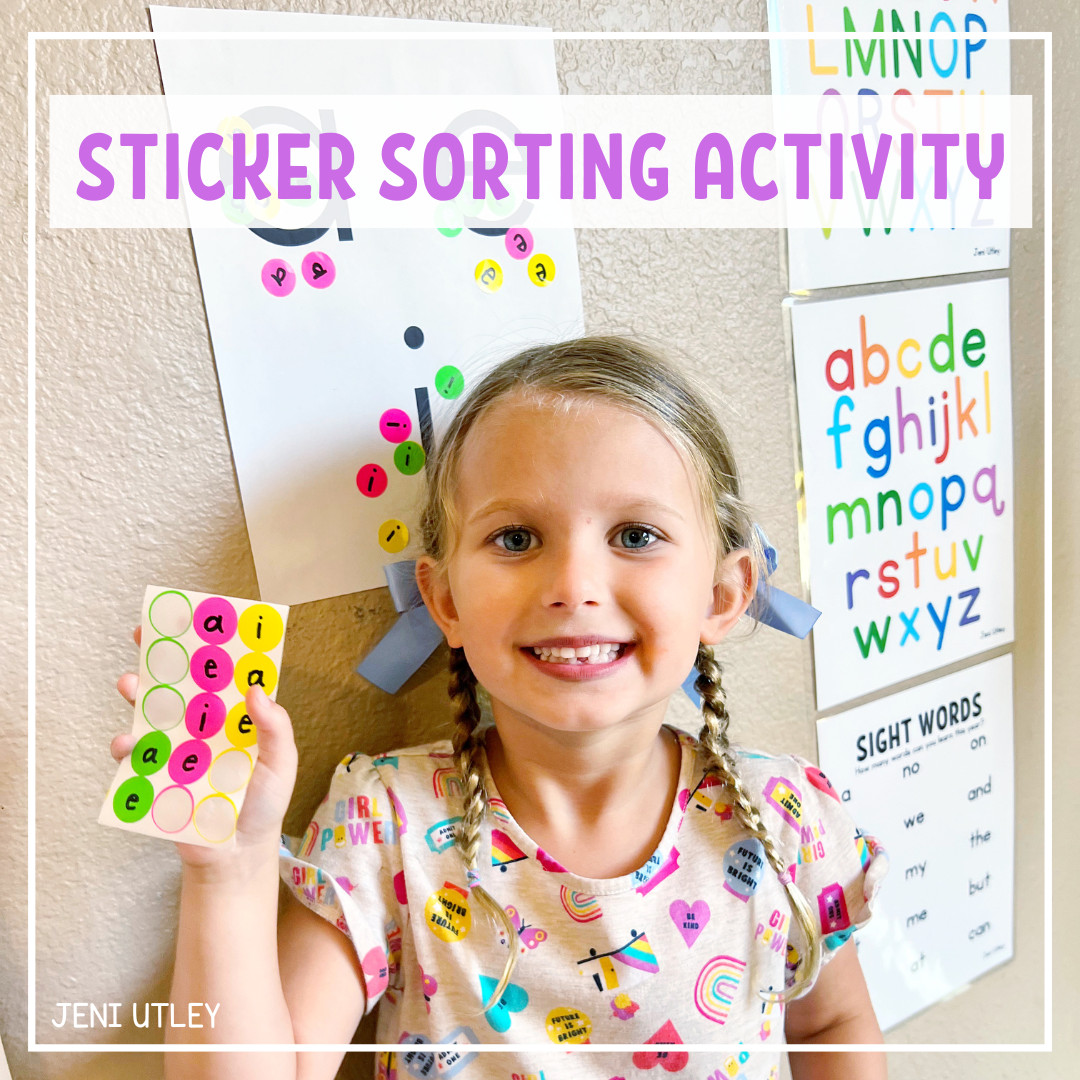 Learn the Alphabet with an Alphabet Sticker Sorting Activity | Jeni Utley