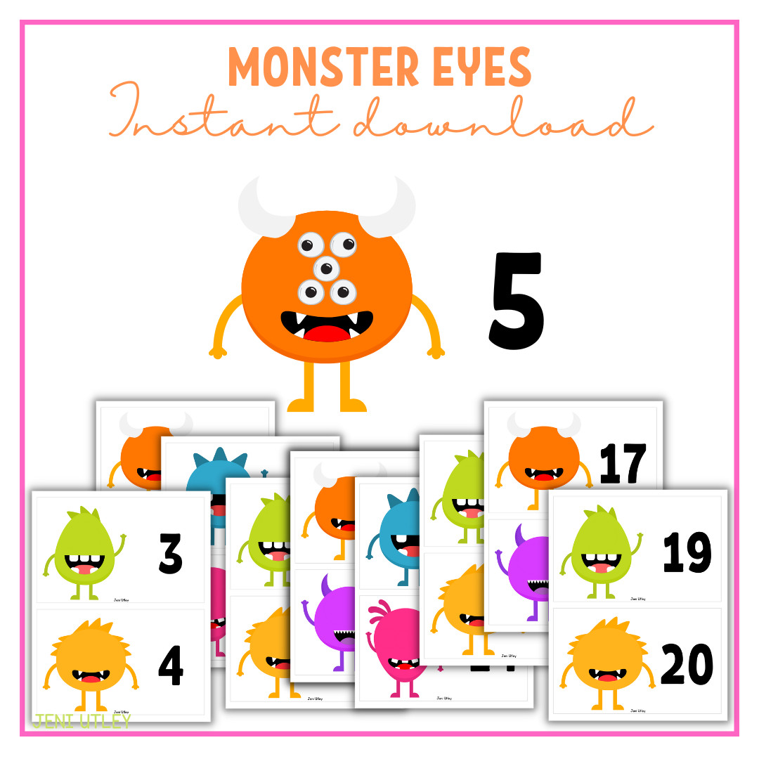 Counting and Creating with Monster Eyes Activity