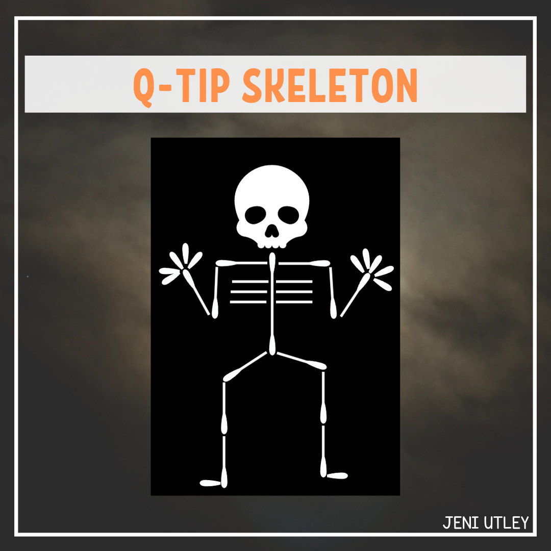Q-Tip Skeleton Activity for Your Preschooler