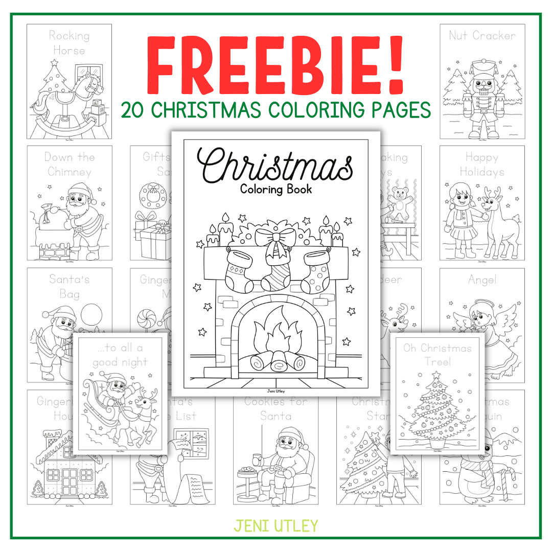 Freebie: Christmas Coloring Pages + How Coloring Benefits Preschoolers
