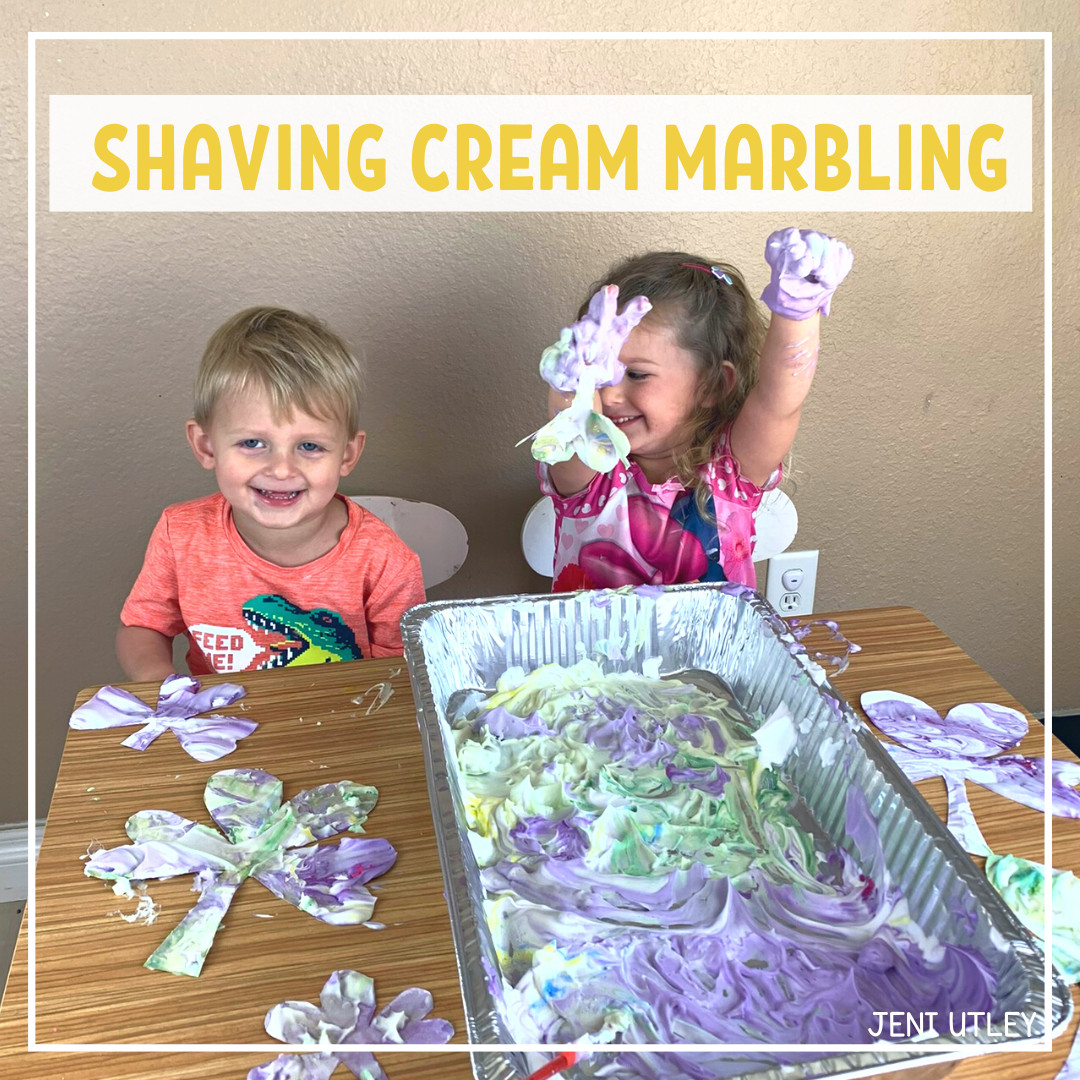 Shaving Cream Marbling: Preschool Color Activity