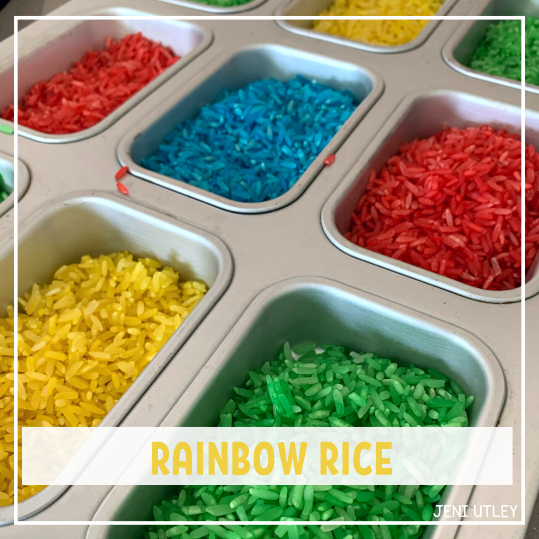 Rainbow Rice: Preschool Color Sensory Activity
