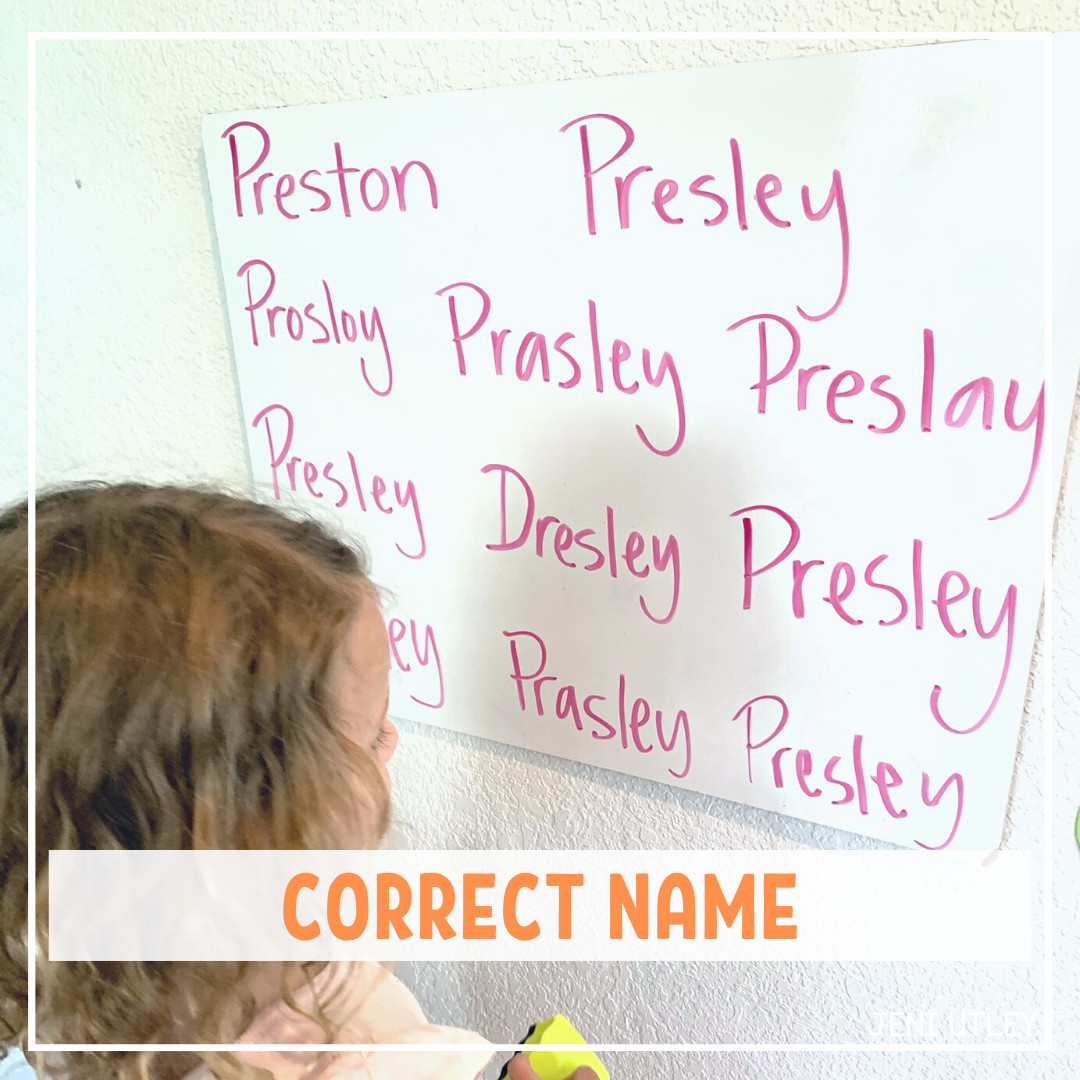 Find the Correct Name: Preschool Name Activity