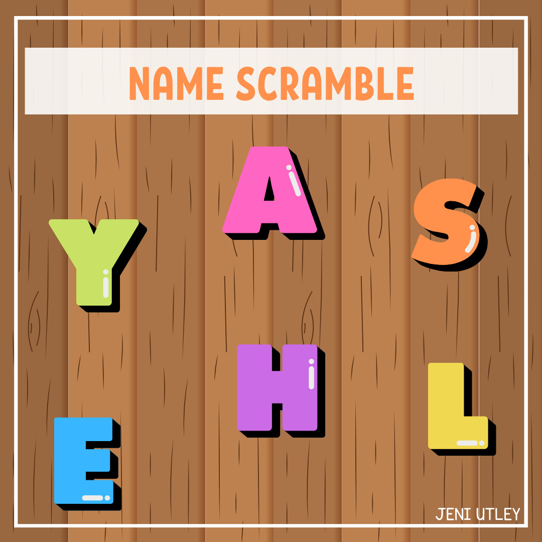 Name Scramble: Preschool Name Activity