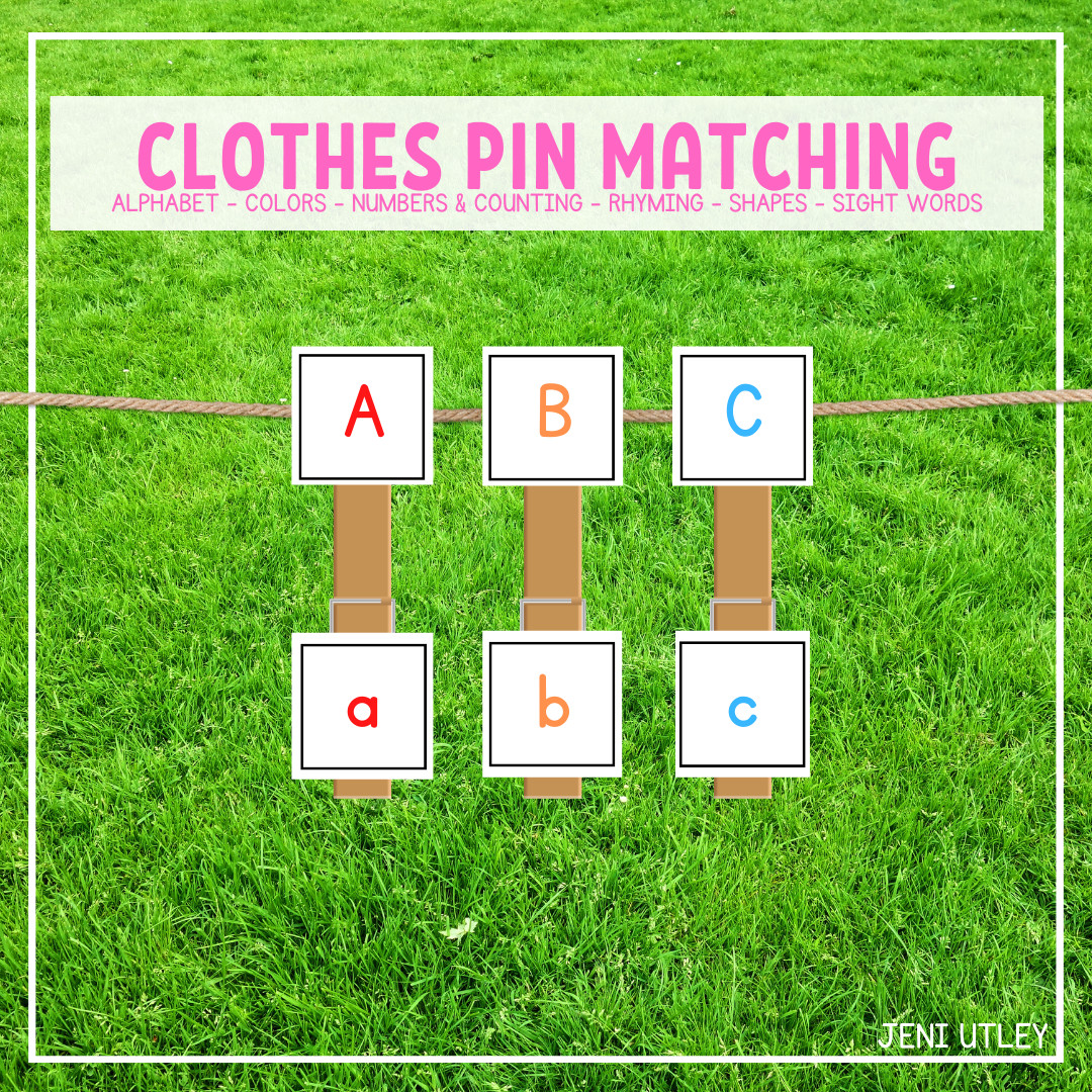 CLOTHESPIN MATCHING ACTIVITY FOR PRESCHOOLERS