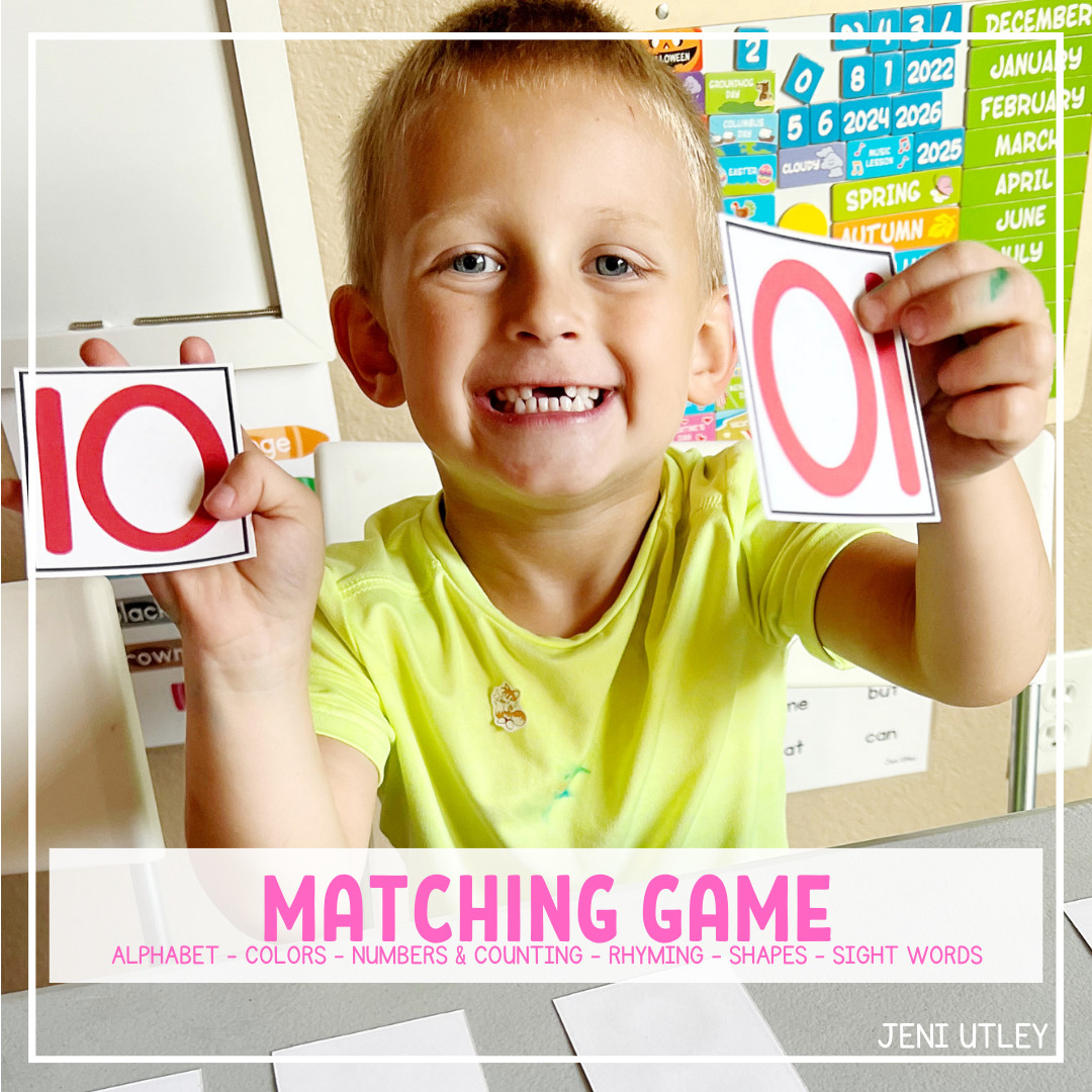 MATCHING GAME FOR PRESCHOOLERS