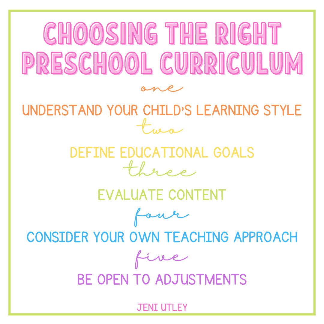 Choosing the Right Preschool Curriculum for Homeschooling Your Child