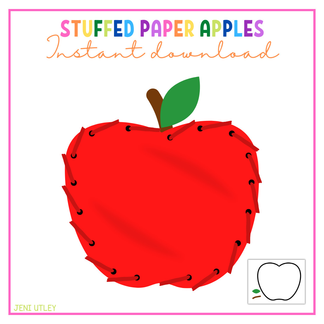 Stuffed Paper Apples: A Fun and Easy Fall Craft for Preschoolers