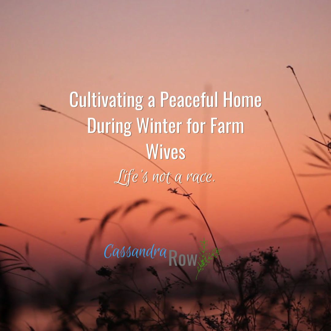 Cultivating a Peaceful Home During Winter for Farm Wives