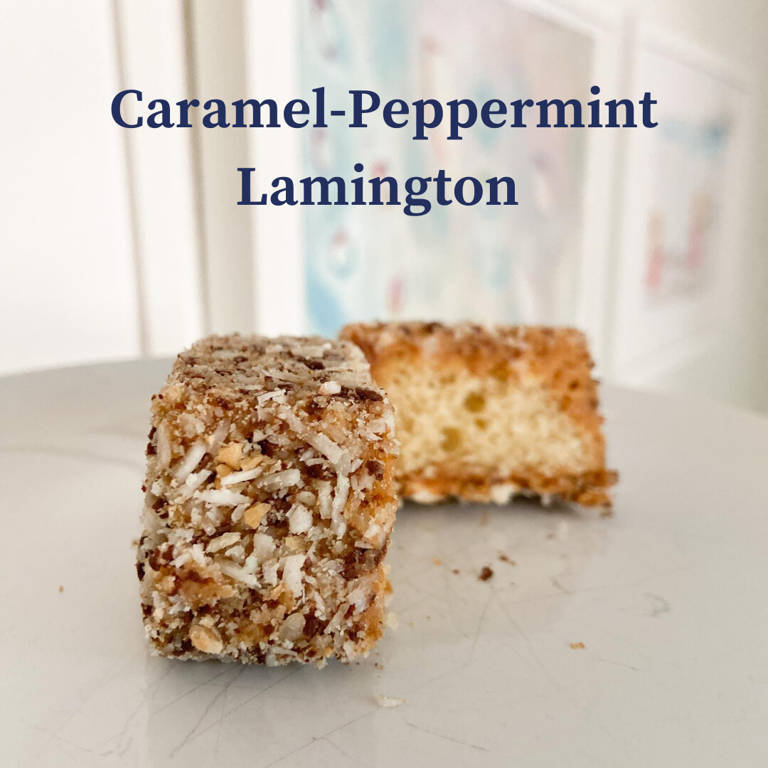 Caramel Peppermint Lamingtons (Ystervarkies) 