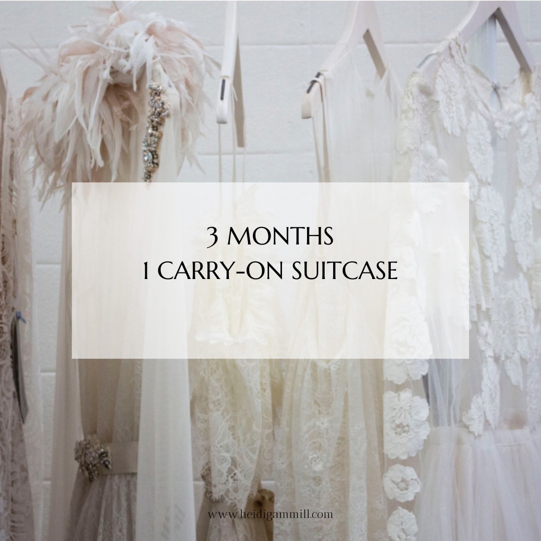 Three Months: One Carry-on Suitcase