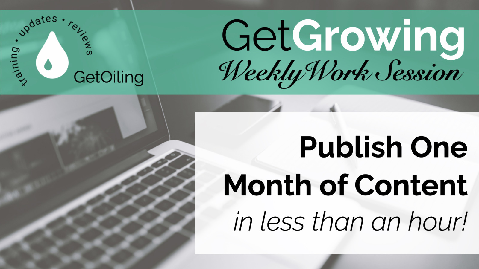 Publish a Month of Content in an Hour: Your System for Scheduling, Sharing, and Showing Up