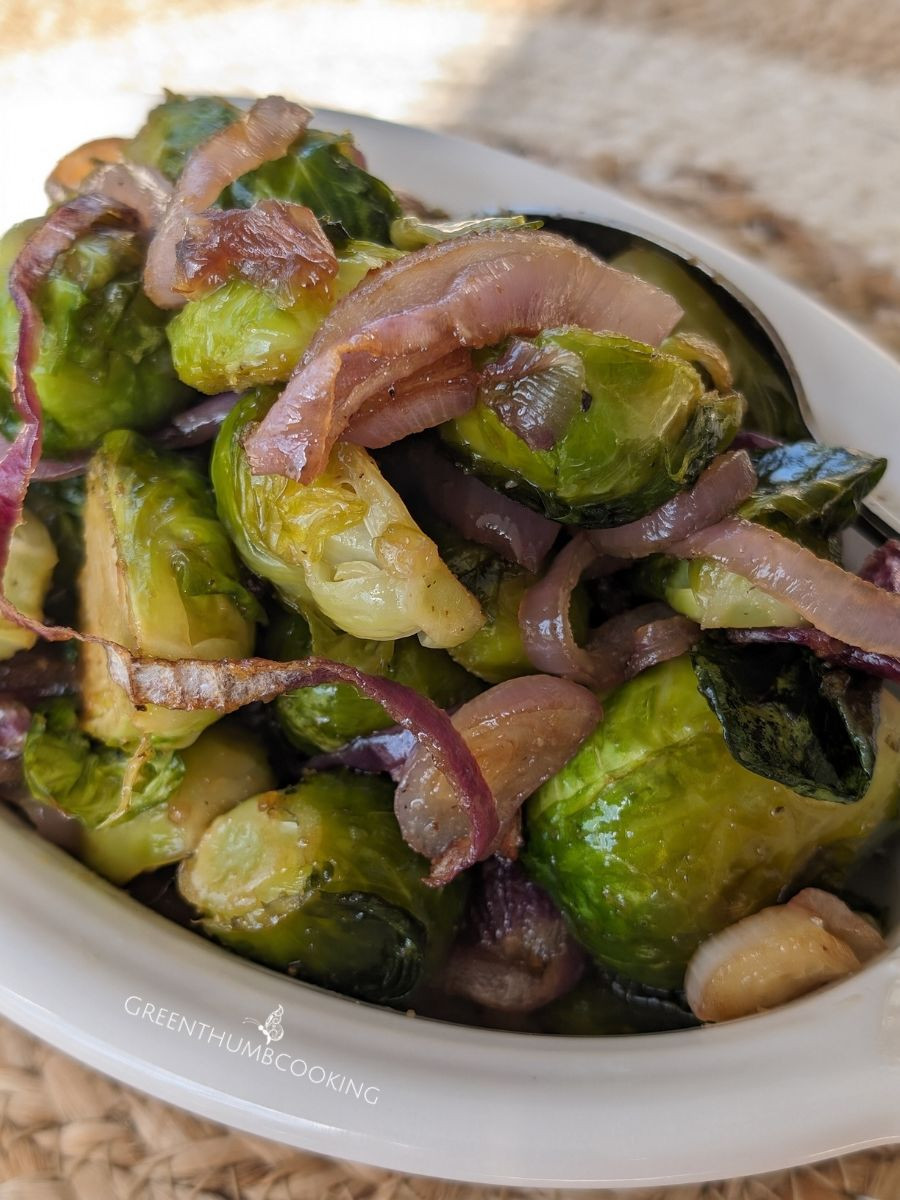 Maple Glazed Brussels Sprouts