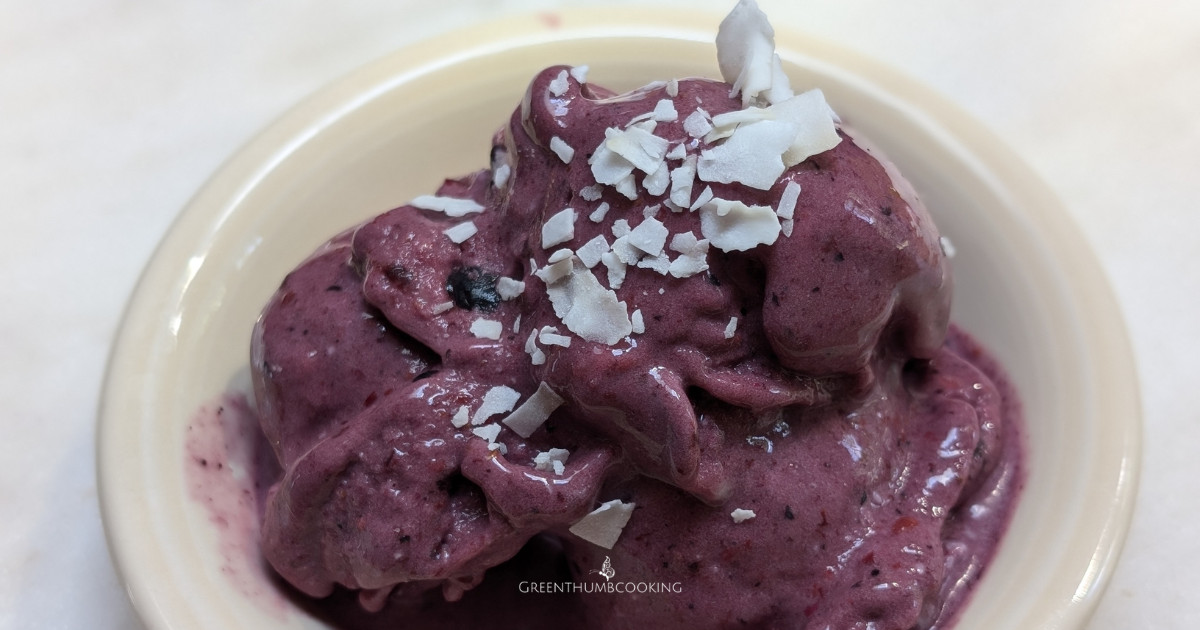 Dairy-Free Berry Soft Serve- No Ice Cream Maker Needed