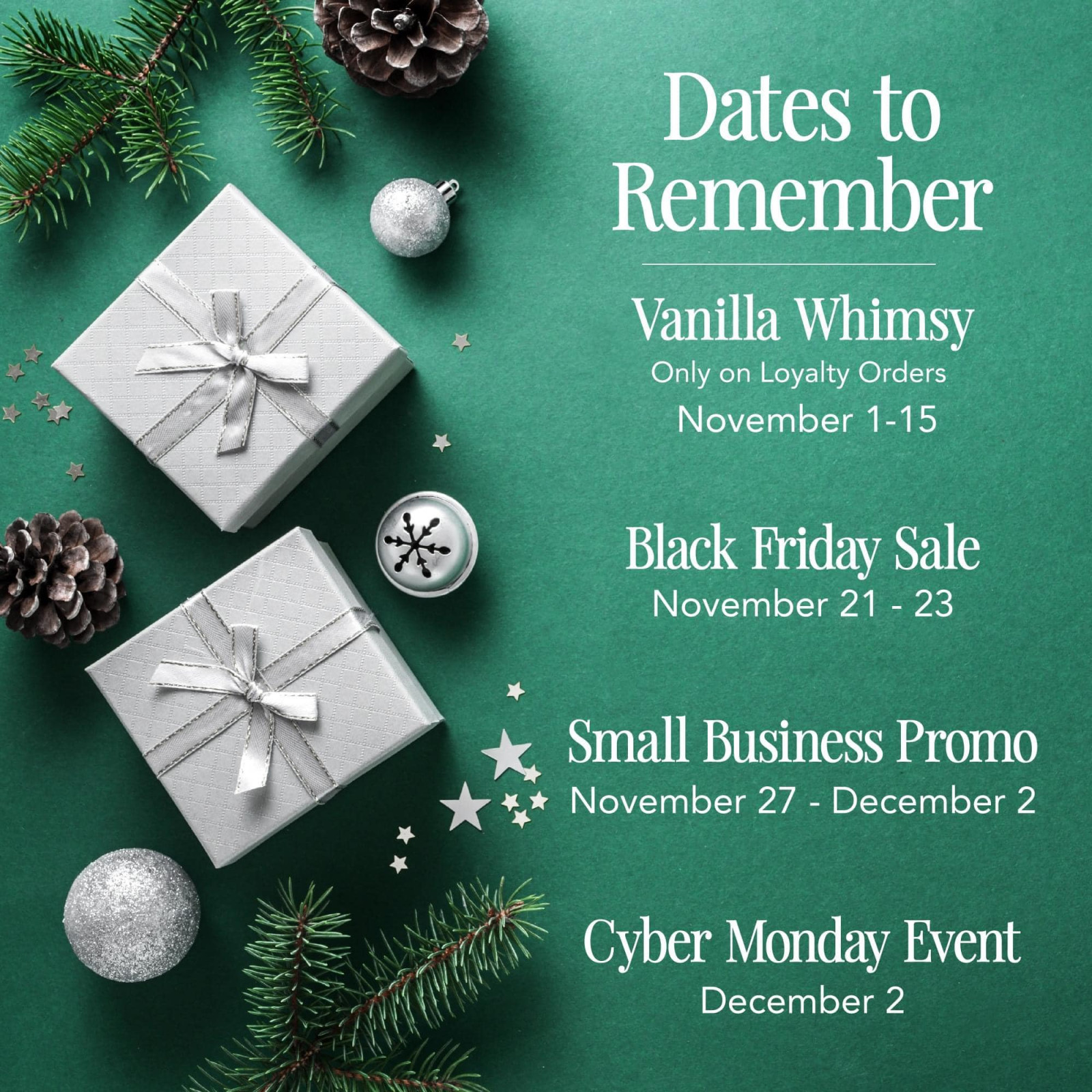 Dates to Remember!