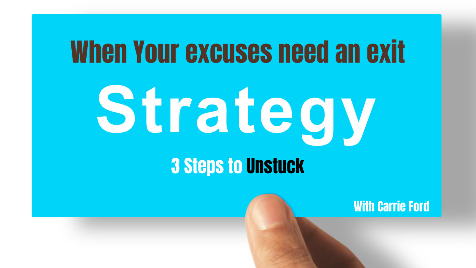 Giving Your Excuses and Exit Strategy 