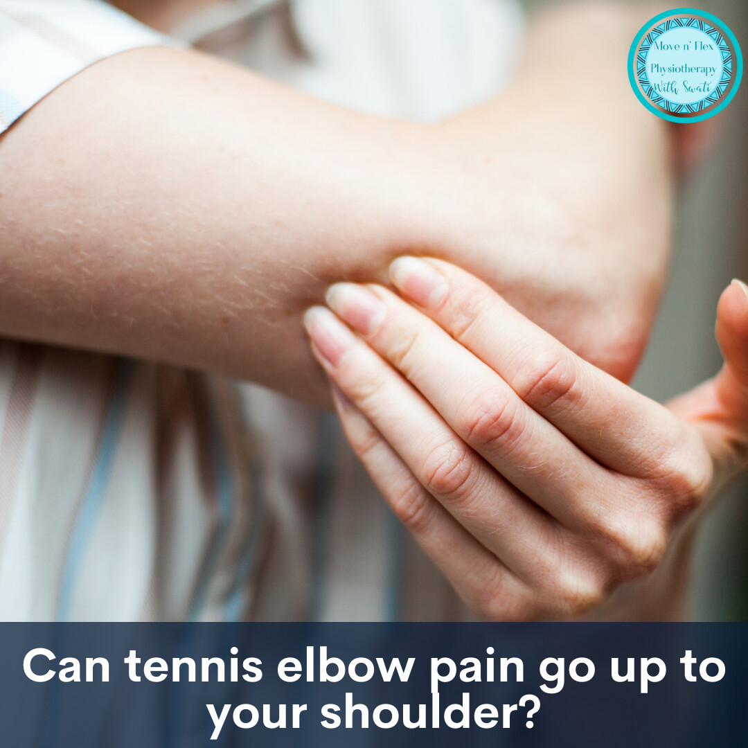 Can tennis elbow pain go up to your shoulder?