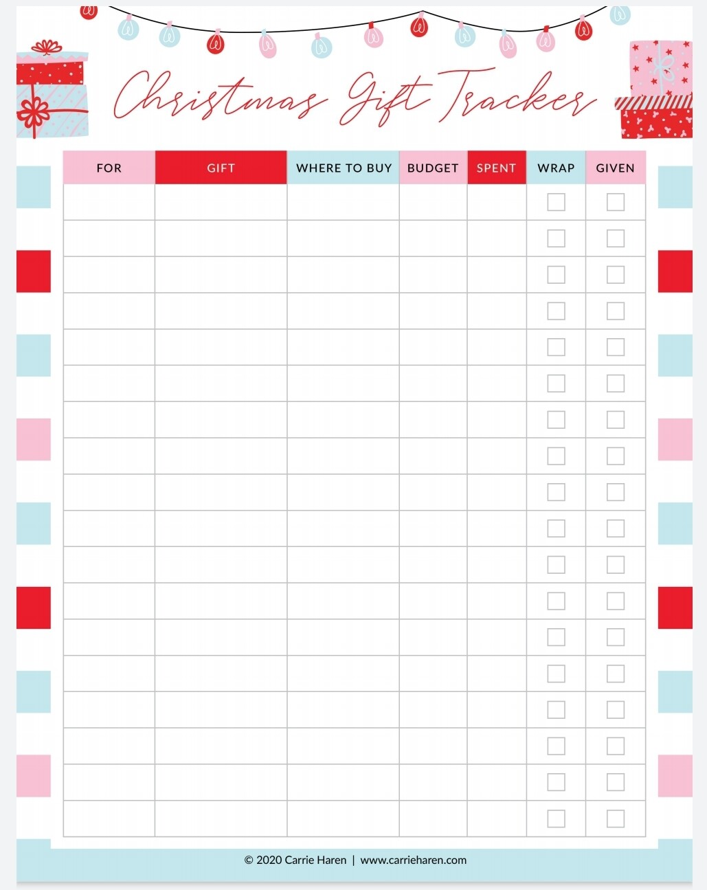 Christmas Gift Tracker