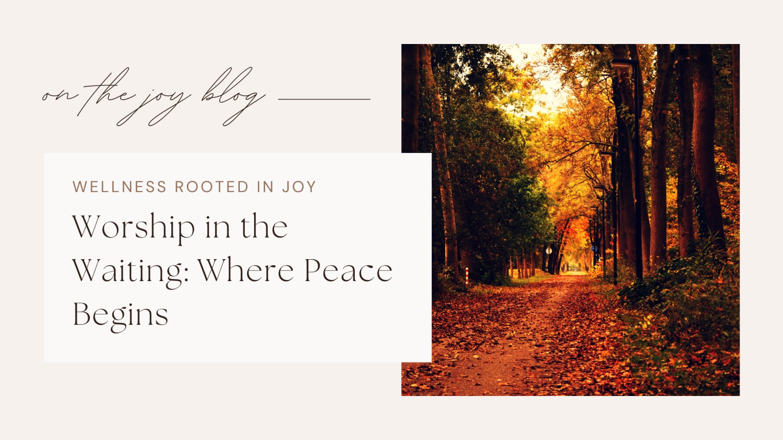 Worship in the Waiting: Where Peace Begins