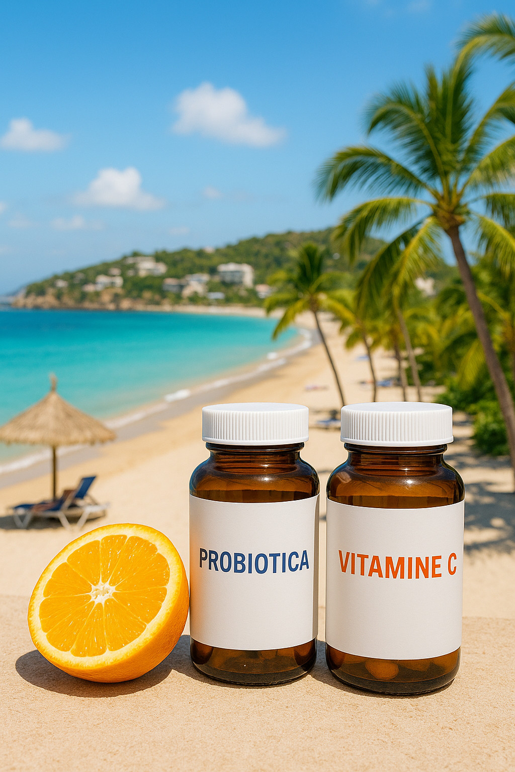 🌴 Vakantieboost: Waarom probiotica en vitamine C onmisbaar zijn op jouw tropische bestemming 🌞