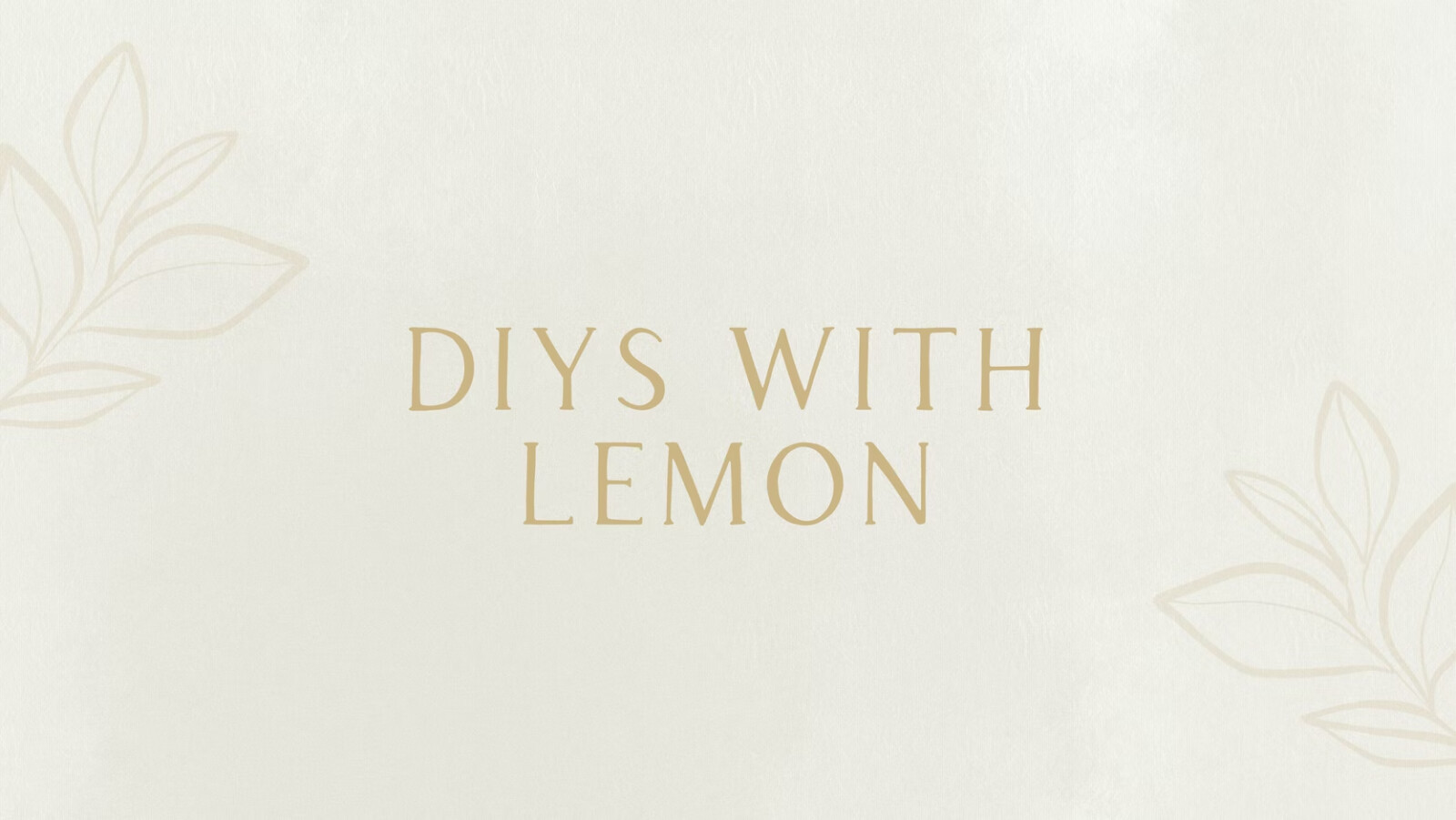 DIYs with Lemon