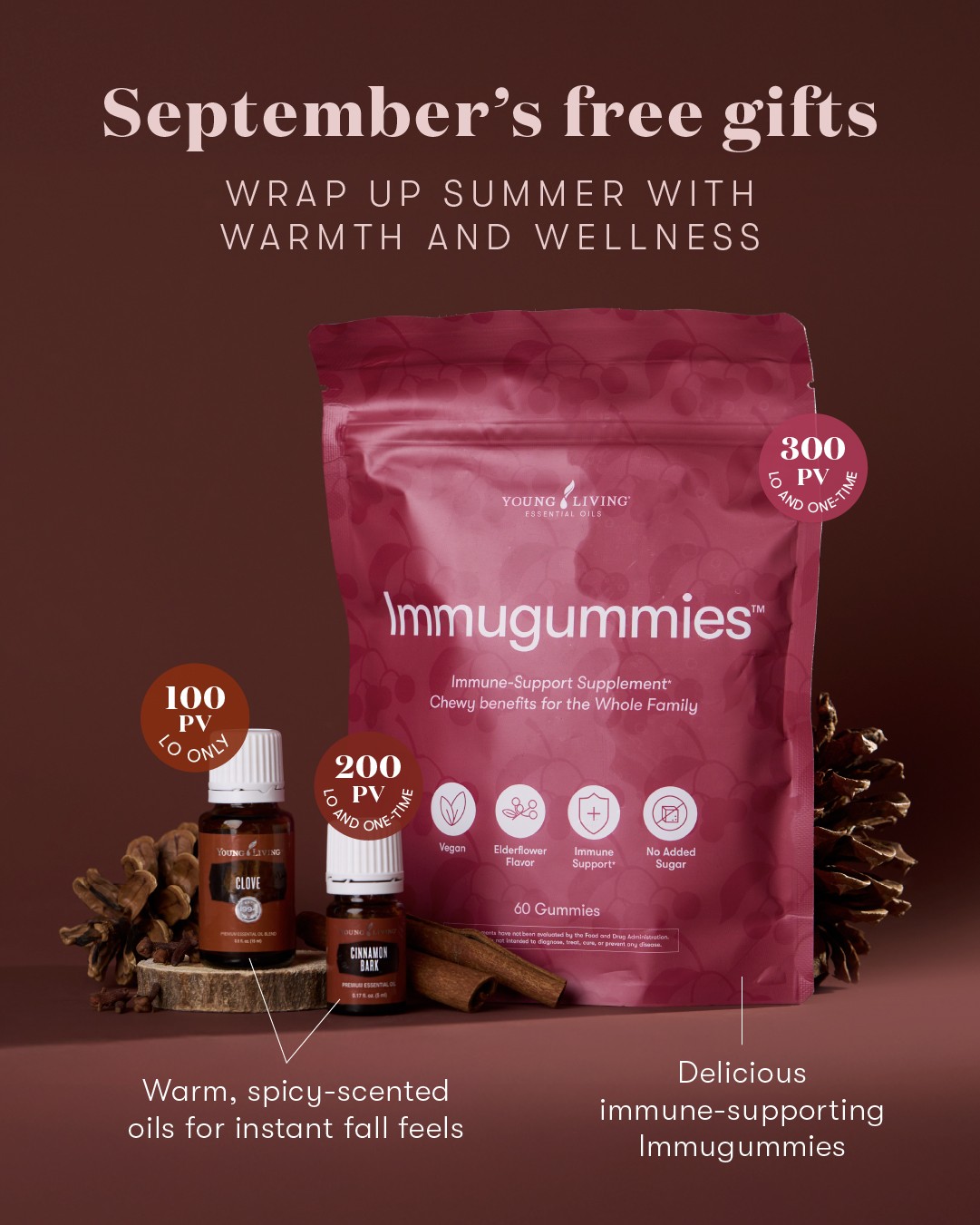 Welcom In a Cozy, Healthy Fall with These Warm-Spice Oils and a Yummy Immune Supplement 