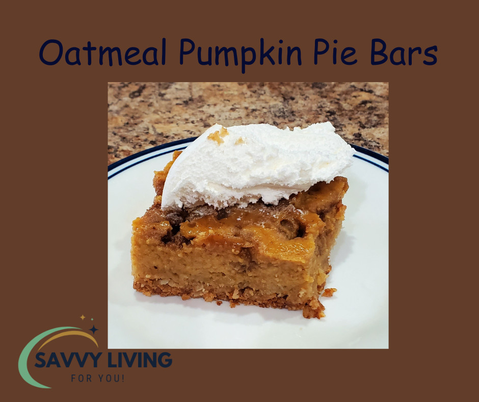 Oatmeal Pumpkin Pie Bars