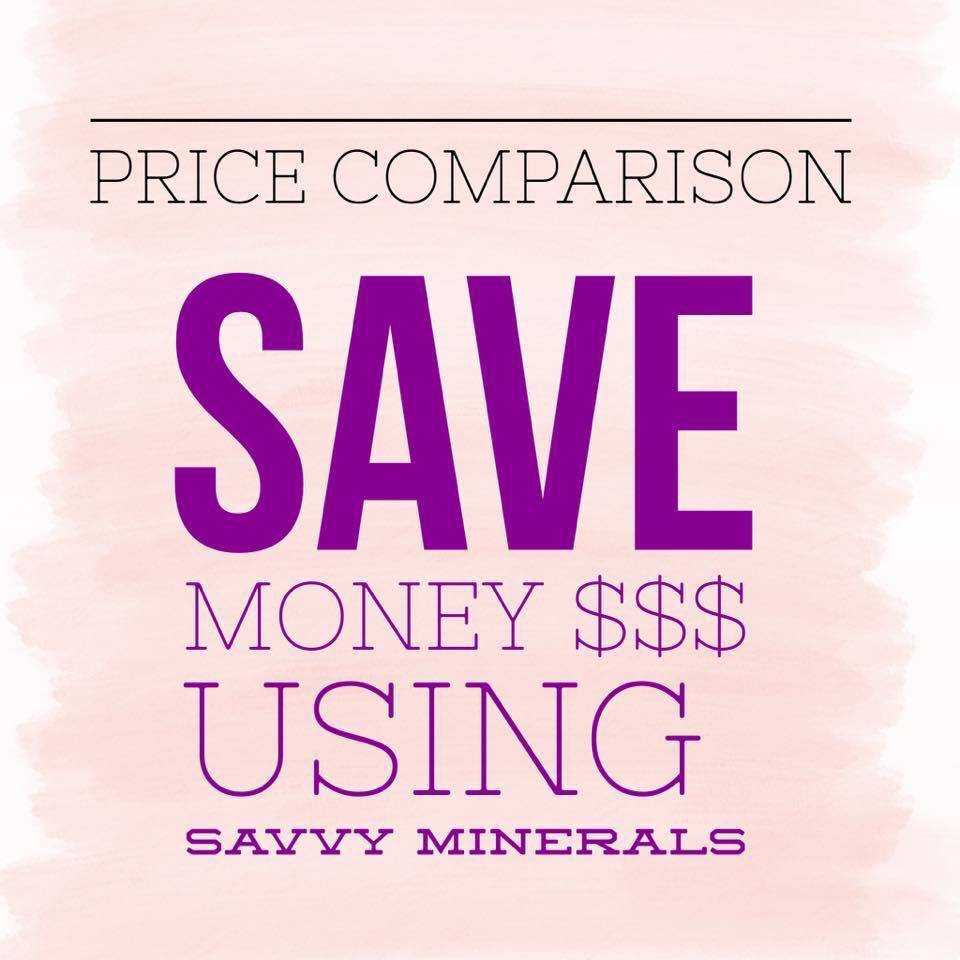Cost of Savvy Minerals vs. Beauty Counter and Bare Minerals 