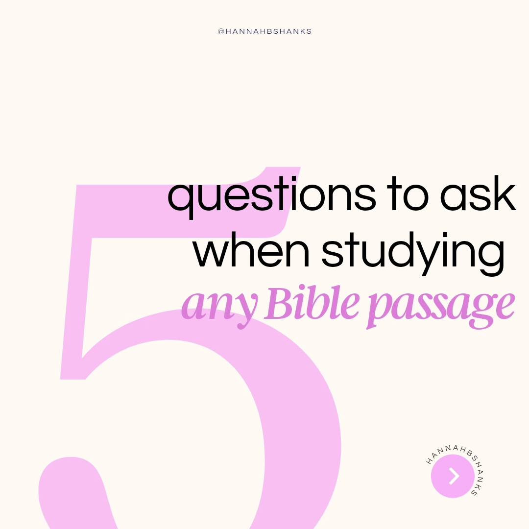 5 Questions to Ask When Studying The Bible