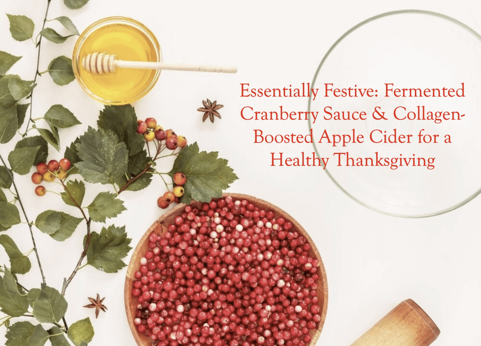 Essentially Festive: Fermented Cranberry Sauce & Collagen-Boosted Apple Cider